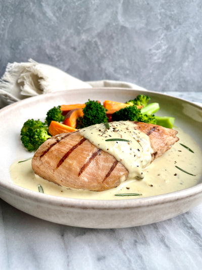 Sous Vide Chicken Breast with Rosemary Sauce