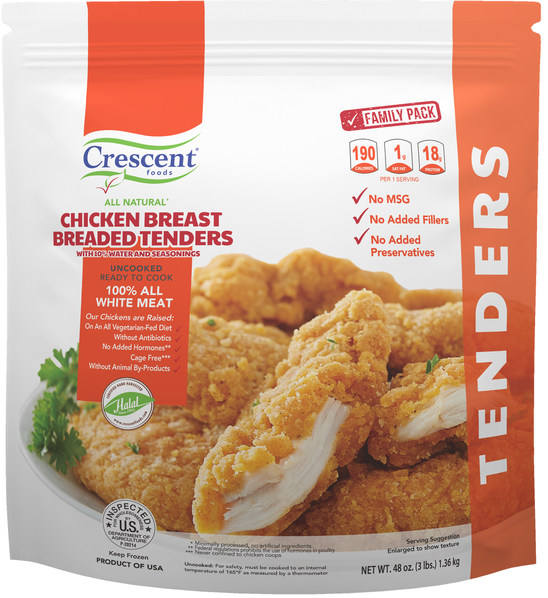 Crescent Foods Chicken Breast Breaded Tenders Home Meat Delivery