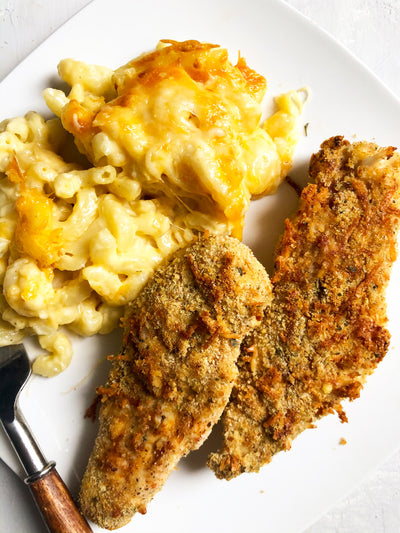 Faux Fried Chicken and Mac and Cheese Recipe